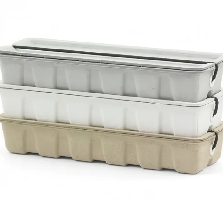 Ask av återvunnet papper, MIDORI PULP PEN STORAGE, vit