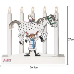 Batteridriven Pippi-adventsljusstake