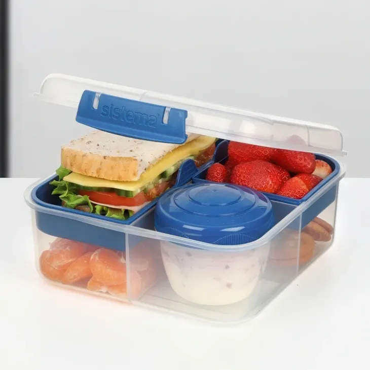 Bentolåda med 5 fack och burk 1,25L, Sistema
