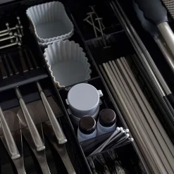 Besticklåda, Justerbar, TOWER CUTLERY CASE, Yamazaki, 35 x 30~47,5 x H 5,5 cm
