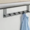 Dörrhängd kroklist 6 krokar, Grå