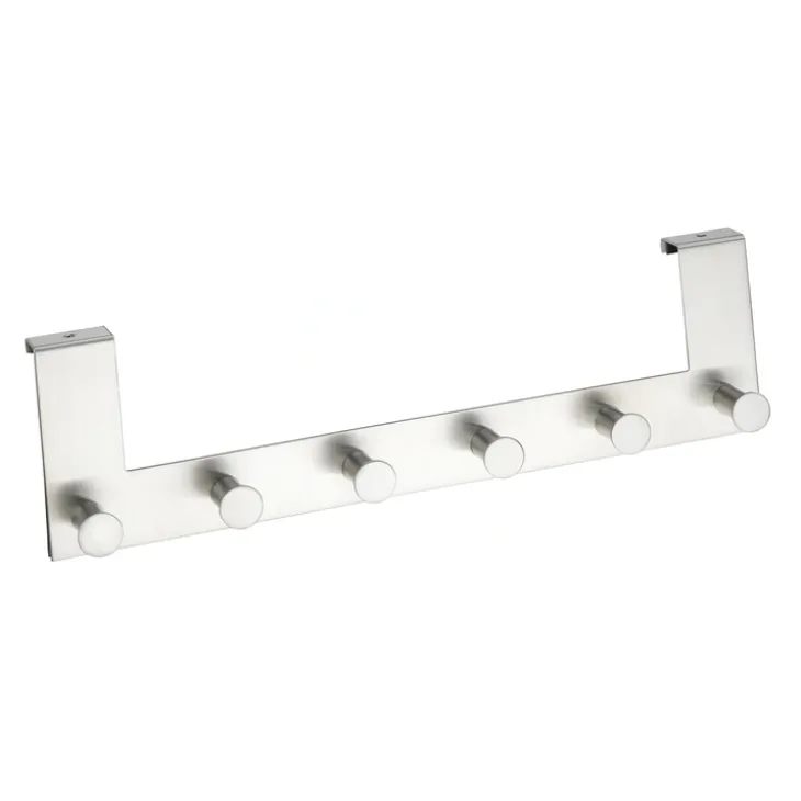 Dörrhängd kroklist 6 krokar i metall