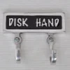 Dubbel handdukskrok med skylt, Disk och Hand