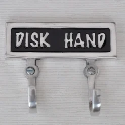 Dubbel handdukskrok med skylt, Disk och Hand