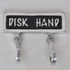 Dubbel handdukskrok med skylt, Disk och Hand