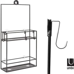 Duschkorg i metall med smart fäste, Umbra
