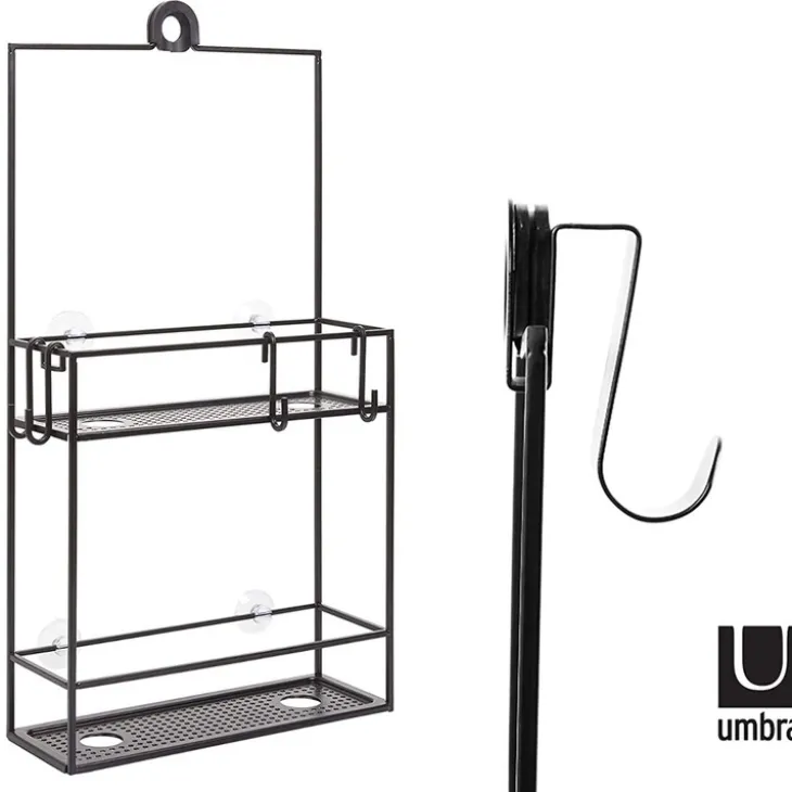 Duschkorg i metall med smart fäste, Umbra