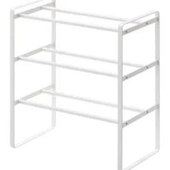 Expanderbar skohylla 3 hyllplan, 41-70cm, Yamazaki, Vit