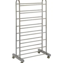 Expanderbar skohylla med hjul, 67-116cm