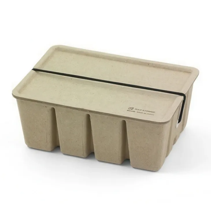 Förvaringsask i återvunnen papp, Beige