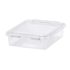 Förvaringsask med lock 1L, SmartStore, Klar/vit