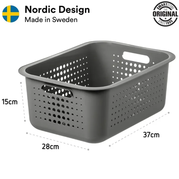 Förvaringskorg i återvunnen plast 10L, SmartStore