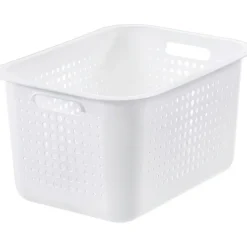 Förvaringskorg i återvunnen plast 13L, SmartStore, Vit