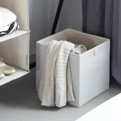 Förvaringskub i tyg, Bigso, Beige