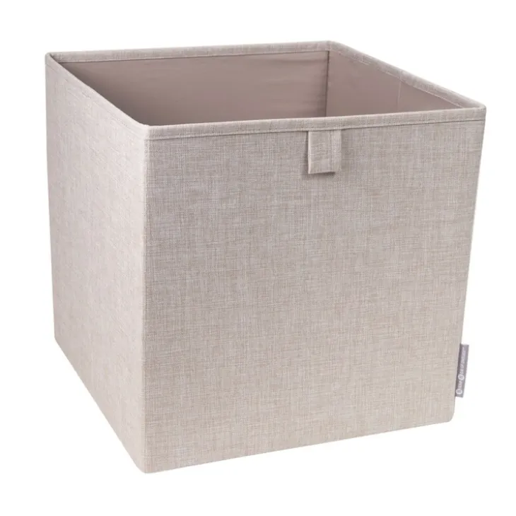 Förvaringskub i tyg, Bigso, Beige