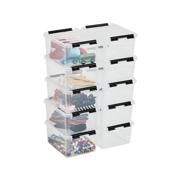 Förvaringslåda med lock 2L, SmartStore, Klar/svart