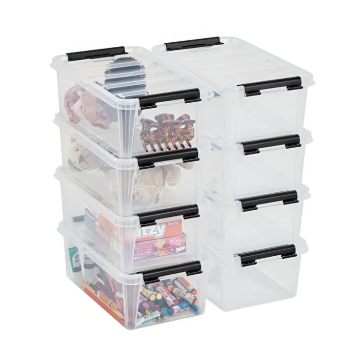Förvaringslåda med lock 4L, SmartStore, Klar/svart