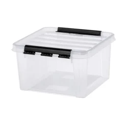 Förvaringslåda med lock 7L, SmartStore, Klar/svart