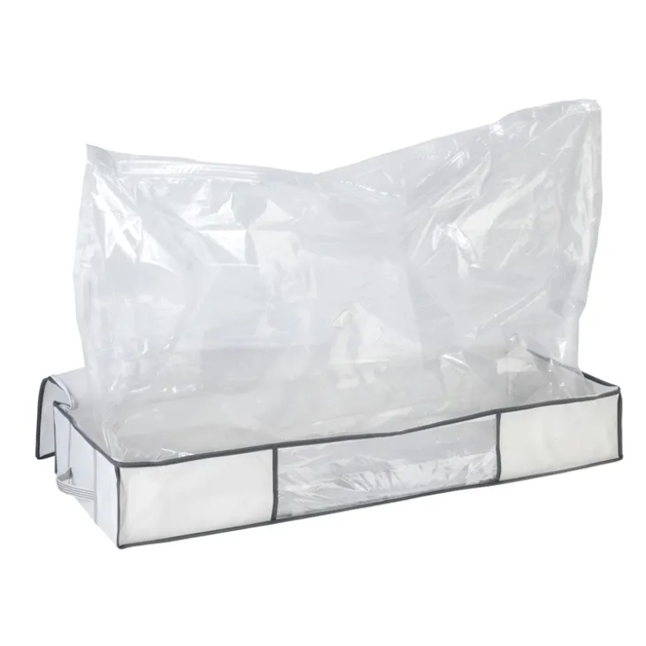 Förvaringslåda med vakuumpåse, 105x45x15cm, Vit