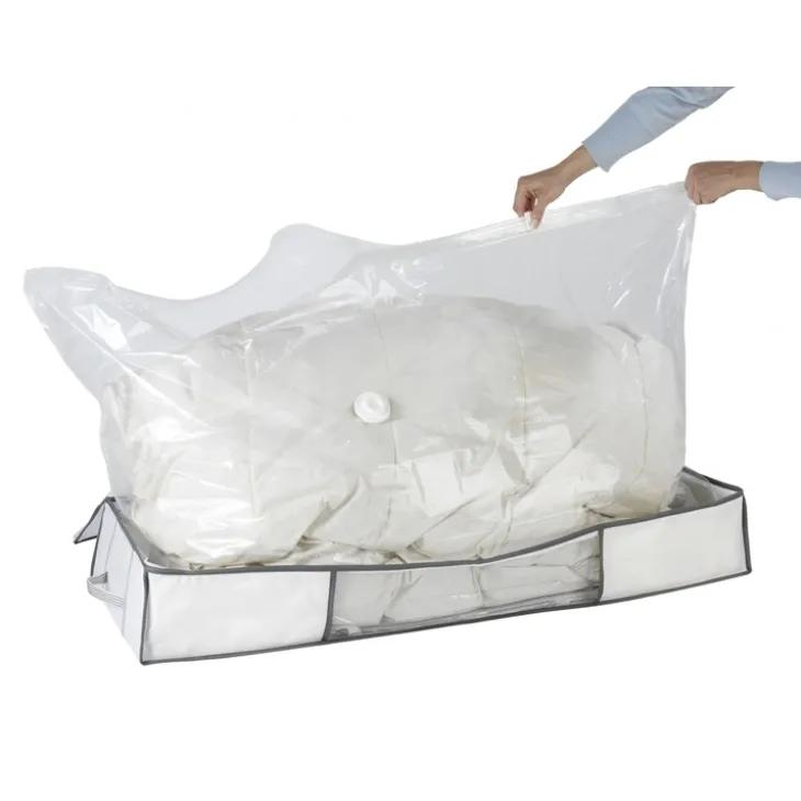 Förvaringslåda med vakuumpåse, 105x45x15cm, Vit