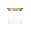 Glasburk med bambulock 0,8L, Pebbly