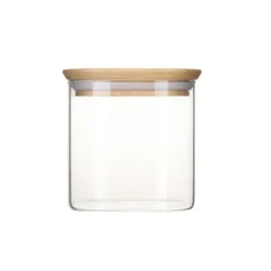 Glasburk med bambulock 0,8L, Pebbly