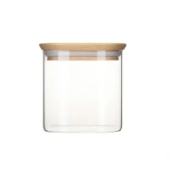 Glasburk med bambulock 0,8L, Pebbly
