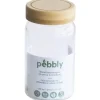 Glasburk med bambulock 0,65L, Pebbly