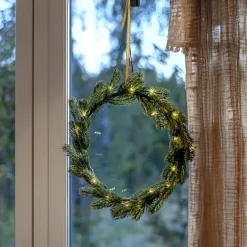 Grankrans med belysning