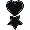 Griffel-Etiketter, HERMA LARGE HEART / STAR, 4 st, Svarta