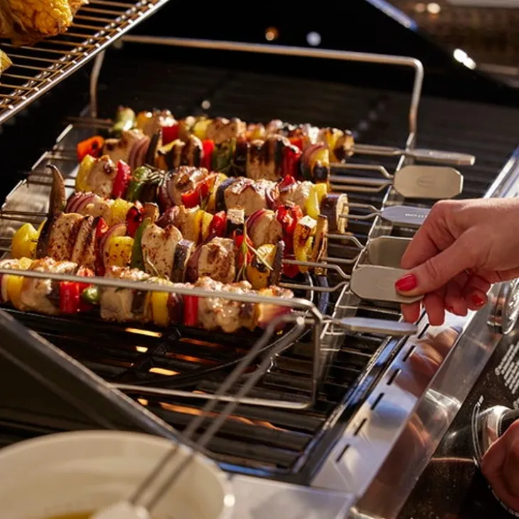 Grillspett med hållare
