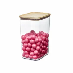 Hög förvaringsburk med trälock 3L, iDesign