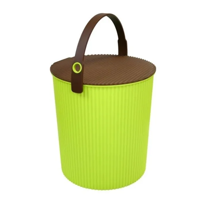 Hink med lock 10L, Omnioutil, Grön/Brun