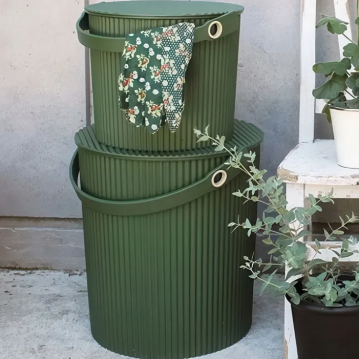Hink med lock 8L, Omnioutil, Mörkgrön