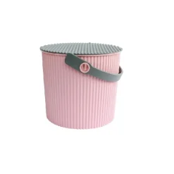 Hink med lock 10L, Omnioutil, Rosa/Grå