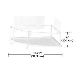Hörnhylla i metall 2-pack