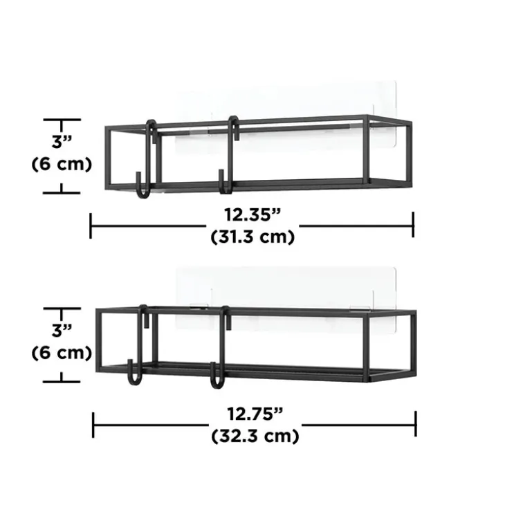 Hylla i metall 2-pack