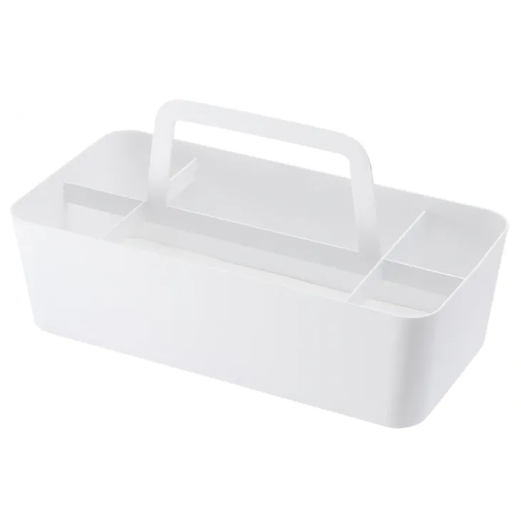 Korg i metall, TOWER TOOL BOX, 30 x 15 x H 15 cm, Yamazaki, Vit