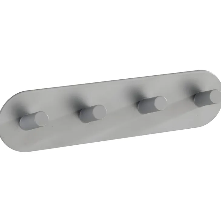 Kroklist, 4 krokar, Självhäftande, Metall, PIENCO QUADRO