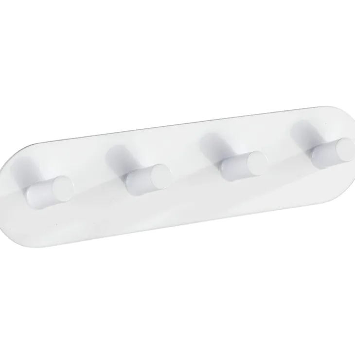 Kroklist, 4 krokar, Självhäftande, Metall, PIENCO QUADRO