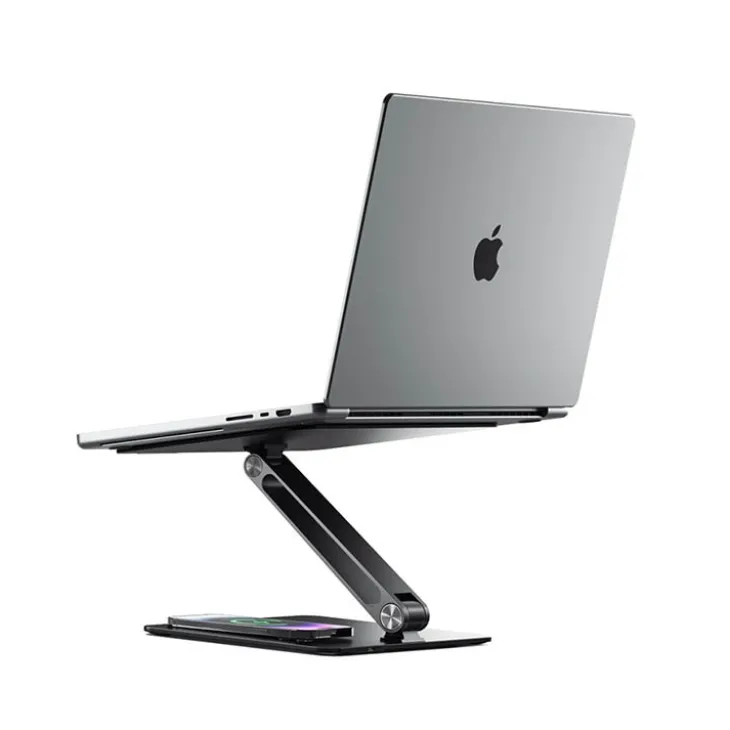 Laptopställ med Qi-laddning