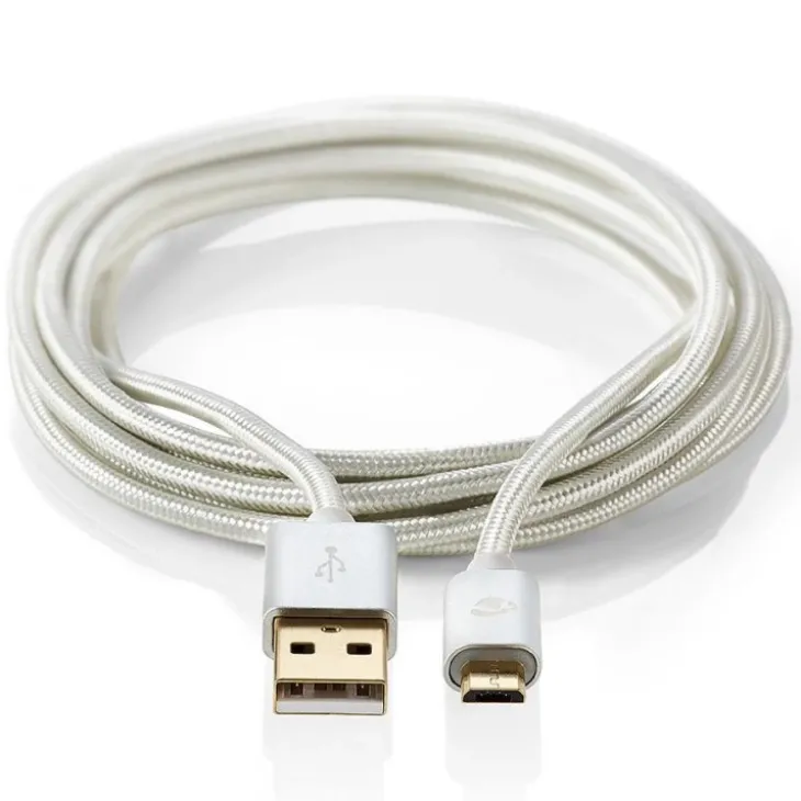 Lång USB-kabel i tyg
