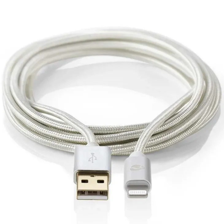 Lång USB-kabel i tyg