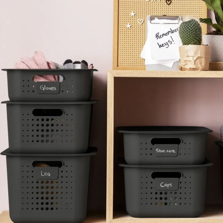 Lock till förvaringskorg i återvunnen plast, SmartStore