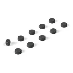 Magneter, mini, starka, 10 st, STEELY BLACK, Ø 0,6 x H 0,3 cm, Svart