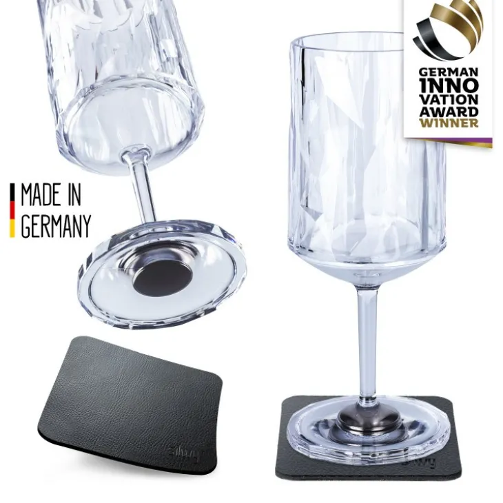 Magnetiska vinglas i plast Silwy, 2-pack
