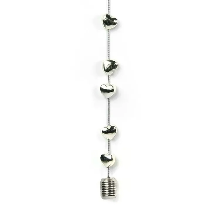 Magnetisk fotohängare med tyngd och 8 hjärtmagneter 150cm