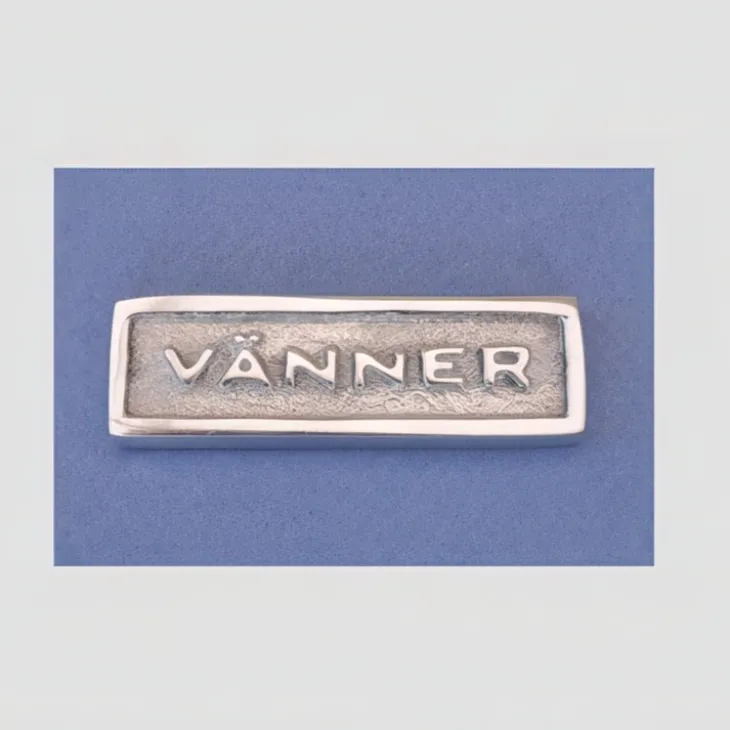 Metallskylt med ram, Vänner