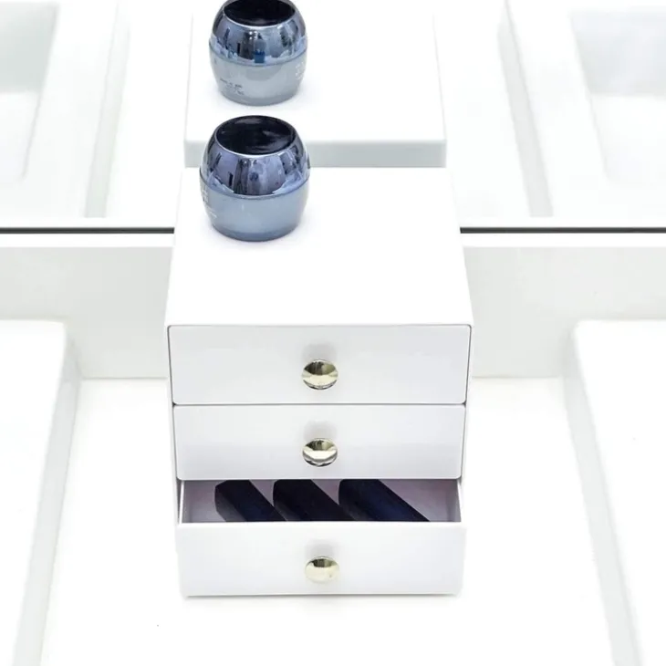 Minibyrå 3 lådor, iDesign, Vit