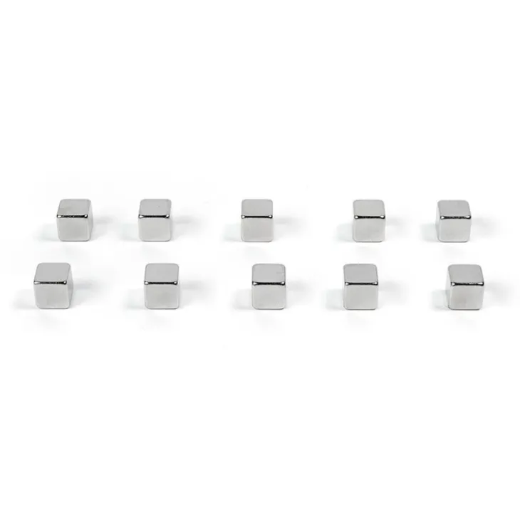 Minimagnet kub 10-pack, Silver